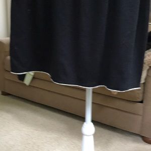 Black knit skirt midi length with rhinestone trim